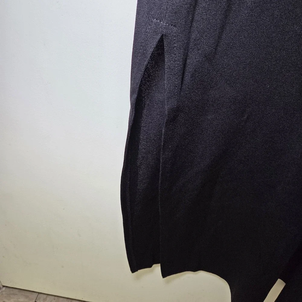Exclusively Misook Black Maxi Dress Size Small Short Sleeve Stretch Knit Capsule